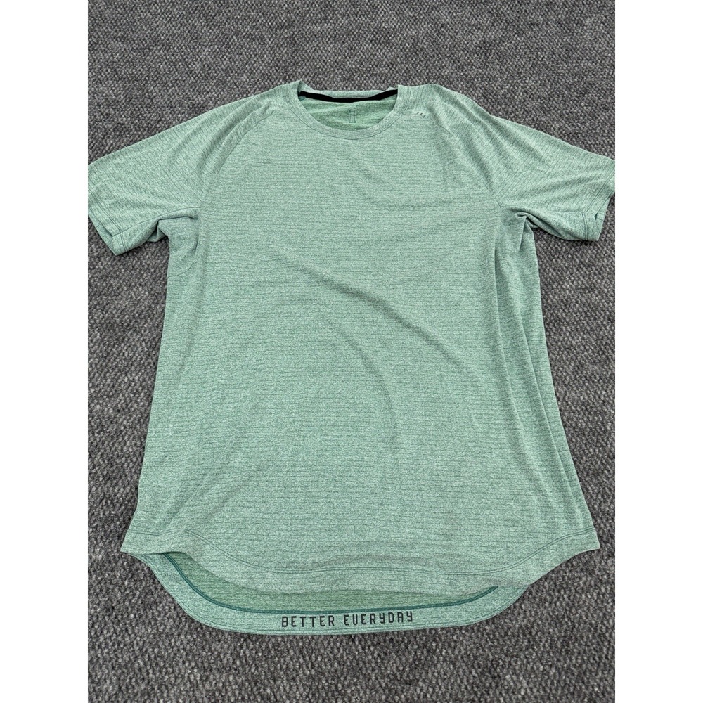 Lululemon Men's XL Teal Drysense Short Sleeve Activewear Performance Shirt